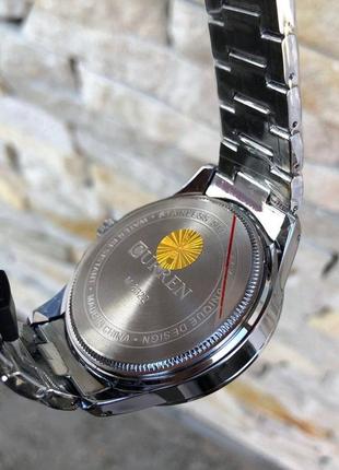 Мужские серебряные наручные часы curren / куррен4 фото