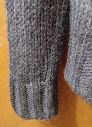 Брендовый стильный теплый вязаный свитер джемпер с шерстью и мохером р. m от h&amp;m с объемным воротником5 фото