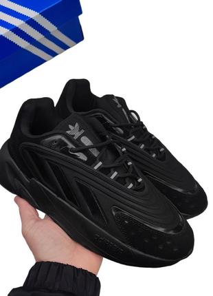 Чоловічі кросівки чорні адідас adidas ozelia black чорні