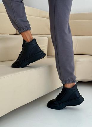 Женские кожаные ботинки ботинки кроссовки из натуральной кожи8 фото