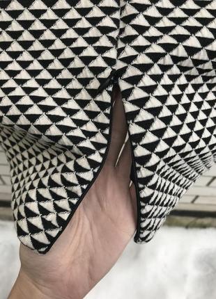 Трикотажная юбка-карандаш миди с геометрическим принтом h&amp;m4 фото