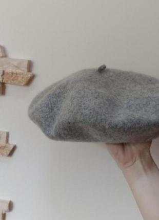 Классический серый шерстяной берет,головный убор, шапка