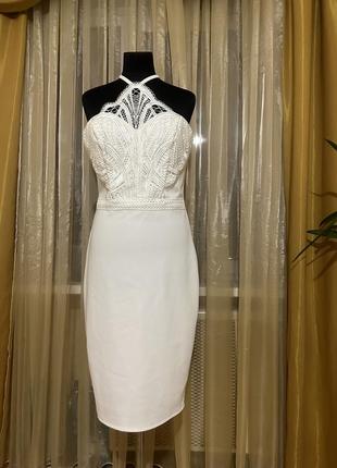 Платье футляр вечернее свадебное1 фото