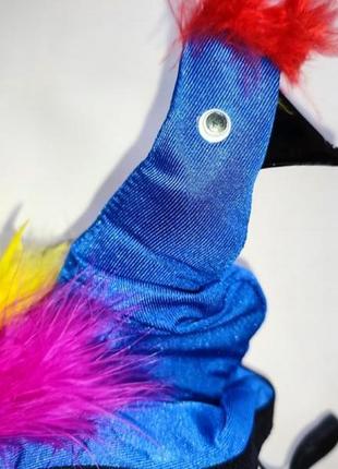 Трусики мужская птица синяя курочка секси эротик сексуальные трусы стринги стринги лгбт+ с перьями эротические4 фото