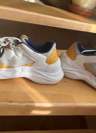 Женские кроссовки braska желто-белые 2s99 39 размер, 25,5 см стелька5 фото