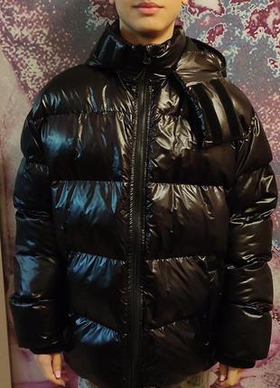 Зимова тепла стильна куртка пуховик, м1 фото