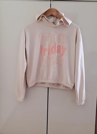 Укороченный свитшот, худи, толстовка h&m размера s.