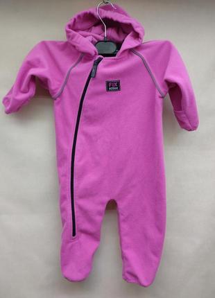 Человечек флисовый с капюшоном комбинезон fix active 74
