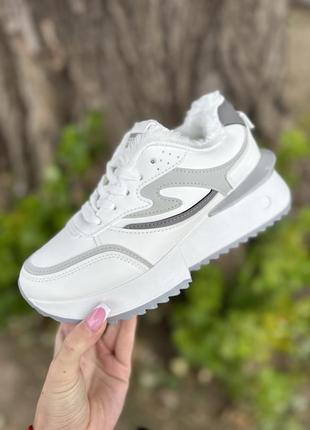 Теплі на хутрі кросівки на платформі кеди / осінь евро зима кроссовки на платформе