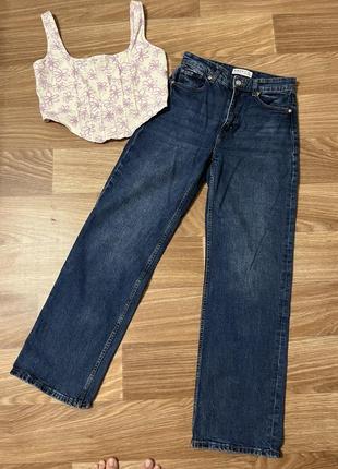 Прямі джинси h&m zara mango primark