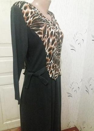 Интересное платье с леопардовым принтом2 фото
