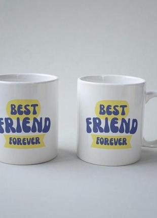 Кружка з принтом "best friend forever" 330 мл біла4 фото