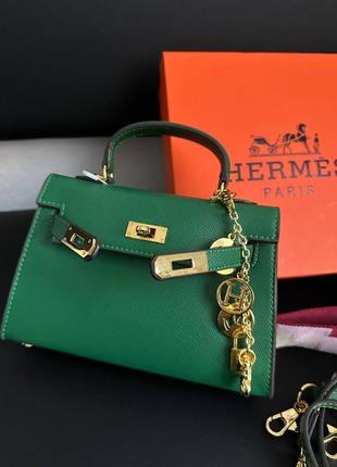 Сумка шкіряна в стилі hermes mini7 фото