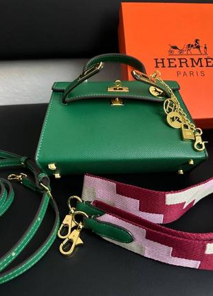 Сумка шкіряна в стилі hermes mini5 фото