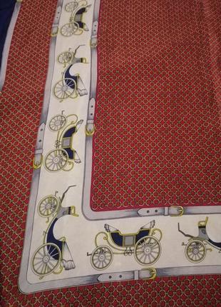 Винтажный шелковый платок в стиле celine.1 фото