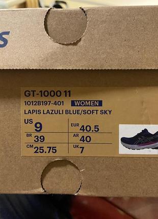 Оригінальні жіночі бігові кросівки asics gt-1000 11 1012b197-401 women lapis lazuli blue/soft sky7 фото