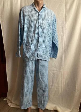Мужская байковая пижама, размер 54