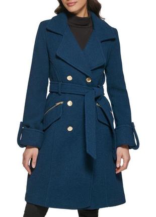 Пальто кашемір брендове темно-синє нове солідне