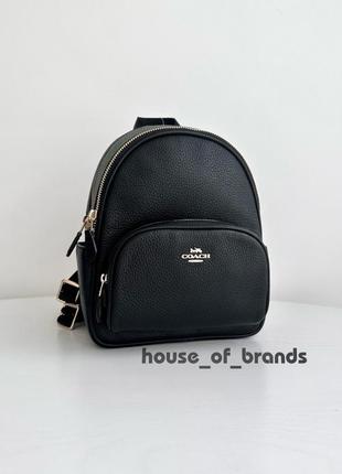 Жіночий брендовий шкіряний рюкзак coach mini court backpack оригінал міні рюкзачок коач коуч шкіра на подарунок дружині подарунок дівчині