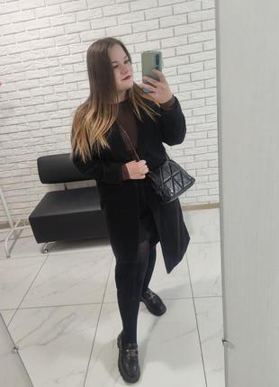 Пальто черное