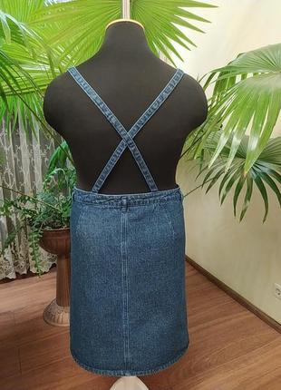 Стильный джинсовый сарафан, батал, 20 размер6 фото
