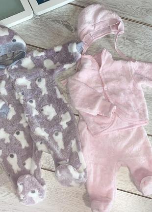 Теплые костюмы для новорожденного 0-3 месяца
