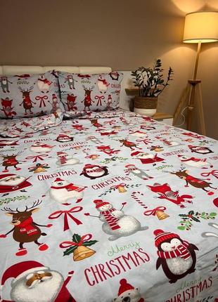 Новогодние комплекты постельного белья бязь голд