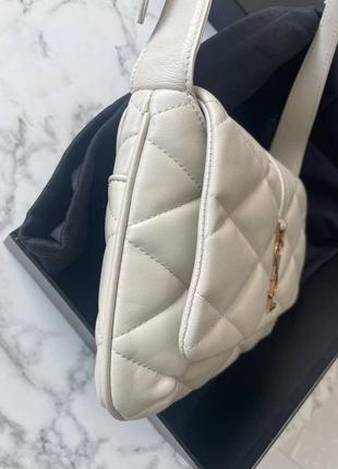 Сумка ysl 57 hobo bag стеганая кожаная4 фото