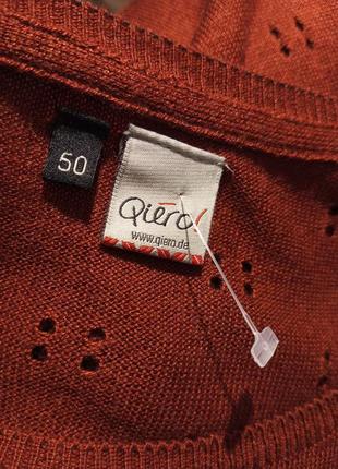 Женственный,терракотовый,лёгкий свитер-джемпер,большого размера,quero,турция9 фото
