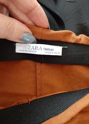 Стильные, коричневые брюки от zara5 фото