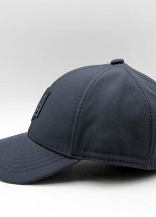 Бейсболка с гербом теплая внутренними ушами синяя m, зимняя кепка мужская3 фото
