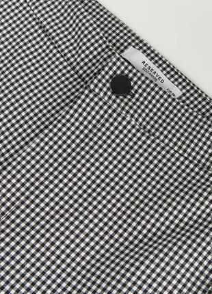 Стильні брендові еластичні штани slim від "reserved" у клітинку. розмір uk14/eur42.5 фото