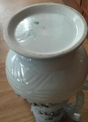 Шикарная большая ваза с лепниной6 фото
