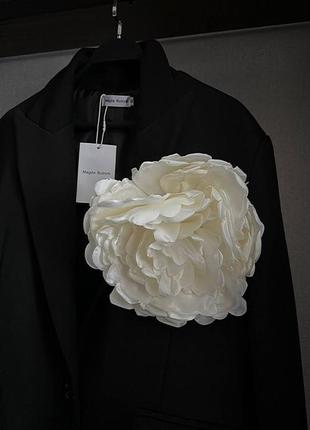 Чорний піджак жакет із квіткою магда-бутрум magda butrym4 фото