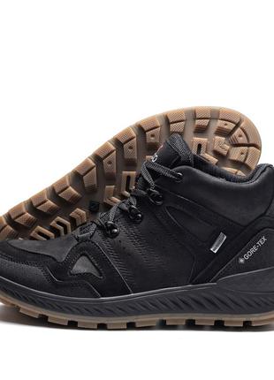Чоловічі зимові шкіряні кросівки е-series clasic black