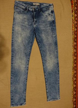 Отличные голубые джинсы - варенки petrol industries stretch fit голландия 32/32 р.
