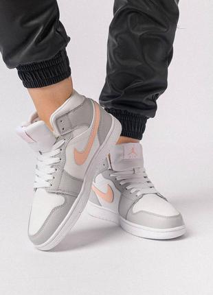 ❄️зимние женские кроссовки nike air jordan 1 retro найк аэр джордан ретро на меху