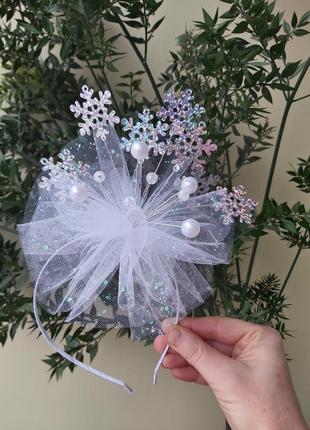 Обруч снежинки, зимы