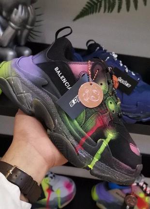 Кроссовки balenciaga black graffiti  39 triple s