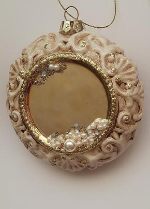 Елочная  игрушка зеркало