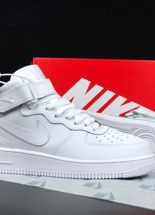 Зимние женские кроссовки nike air force 1 high fur форсы высокие на меху7 фото