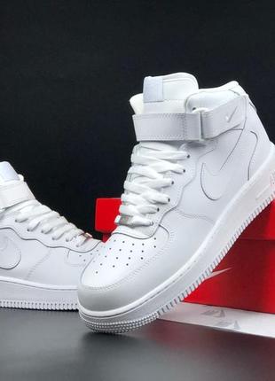 Зимние женские кроссовки nike air force 1 high fur форсы высокие на меху9 фото