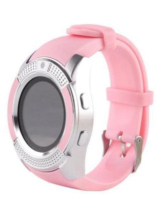 Умные смарт-часы smart watch v8. цвет: розовый9 фото