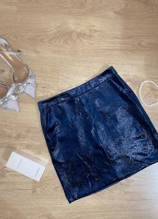 Юбка от topshop в синем оттенке с переливом