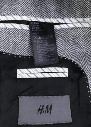 Стильний актуальний піджак h&m вовна шерсть жакет блейзер тренд5 фото