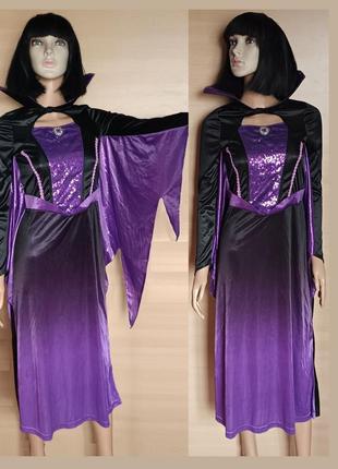 Платье ведьма ворона волшебница кольдунья принцесса сказка хеллоун карнавал1 фото