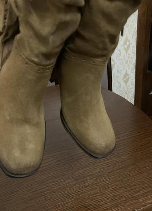 Ботінки-казаки.розмір 37,нові,натуральна замша