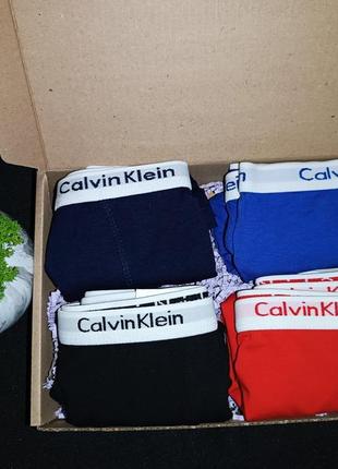 Подарочный набор мужских трусов боксеров calvin klein (4 штуки)
