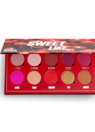 Палетка тіней makeup revolution london "sweet like.." 🍒2 фото