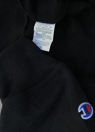 Светр світшот champion powerblend fleece crewneck black реглан кофта свитер лонгслив стильный  худи пуловер актуальный джемпер тренд2 фото